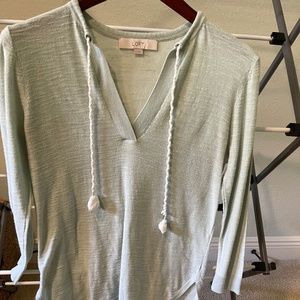 Loft Light Cotton 3/4 sleeve top